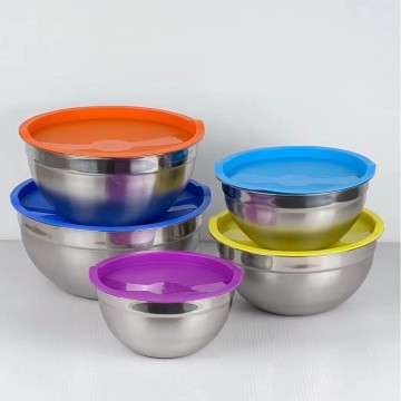Maxcook 16cm Stainless Steel Mixing Bowl Set for Salad and Vegetable Preparation
