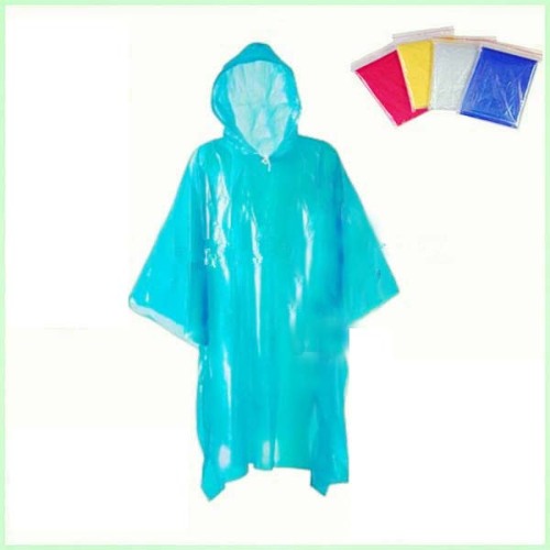 disposable PE colorful rain cape