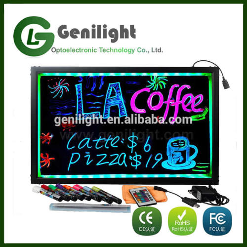 60*40cm Acrylic board RGB LED Writing Board with hand control+remote control