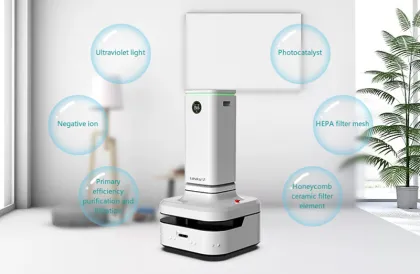 Multifold purification automatic fresh air disinfection robot