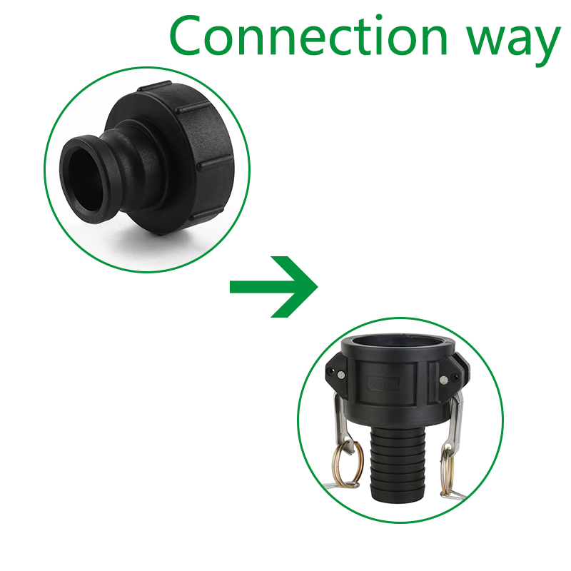 black PP ibc tank adapters