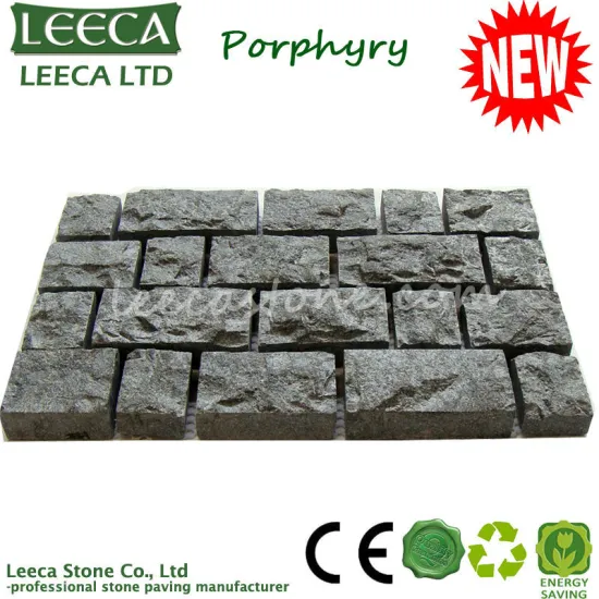 Porphyry mesh paving stone