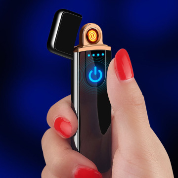 Mini Windproof Dual-Side Touch Metal Flameless Rechargeable USB Cigarette Lighter