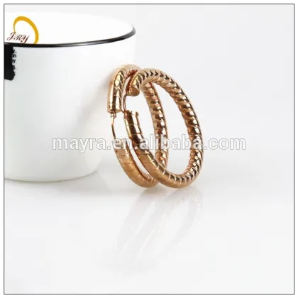 fashion rose gold plating stainless steel jewelry earing indian jewellery
