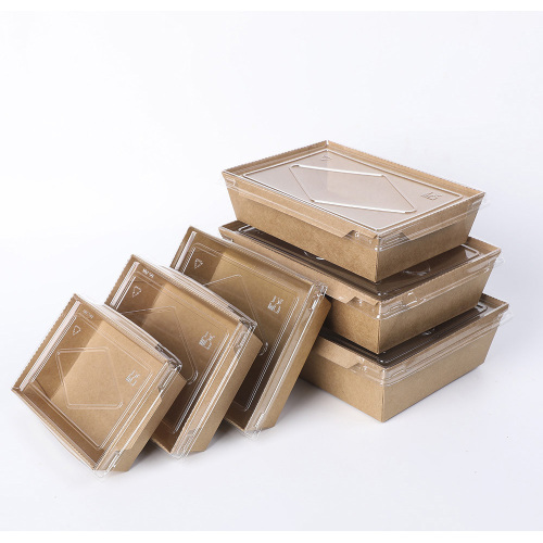 Kundenspezifische biologisch abbaubare Lebensmittelbehälter Kraftpapierbox