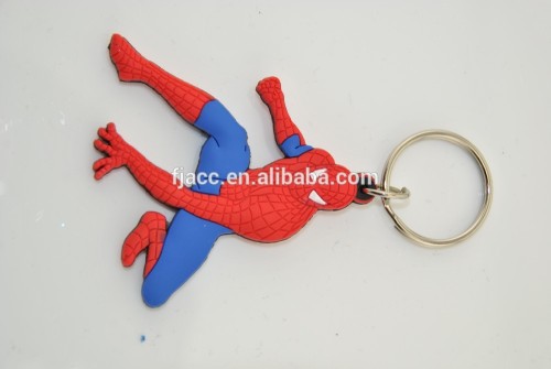 Spider Man high quality rubber keychain making supplier