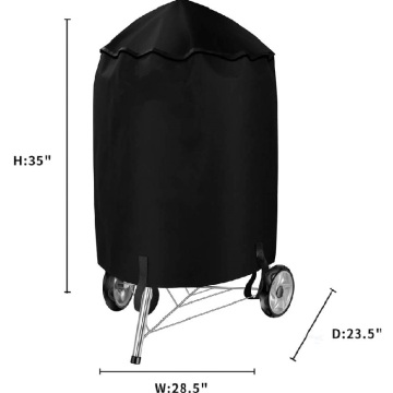 22 Inch BBQ Grill Cover with Storage Box - Heavy Duty Durable Charcoal Kettle Grill Cover