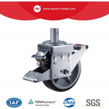 Mywin Pu Wheel Pp Core Hourde Duty Industrial Scaffolding Caster avec verrouillage total