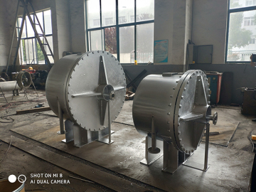 Industrial spiral plate heat exchanger