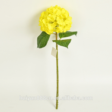 Cheap good quality single style real touch artificial silk hydrangea flower for wedding decorations
