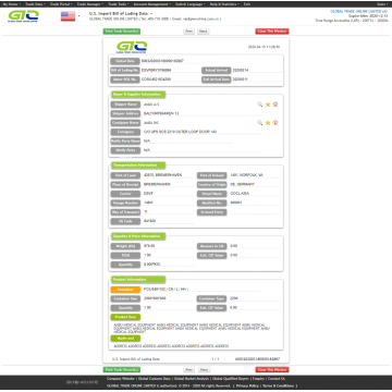 Base de datos de importación de Medical-USA