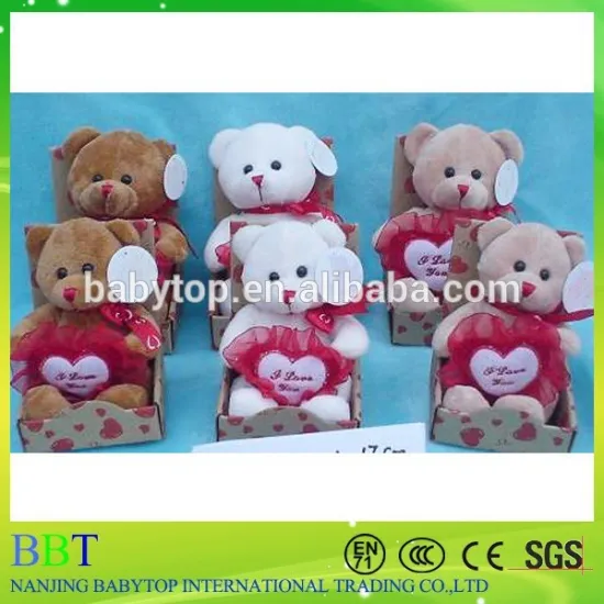 Stuffed Valentine Gift Lover Plush Teddy Bear, brown bear custom