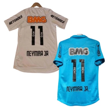 レトロなネイマールサントスヴィンテージサッカージャージータイの特大の高品質のサッカーシャツ