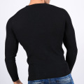 Round neck striped long sleeve jumper