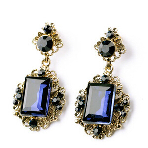 Big zinc alloy wedding earrings