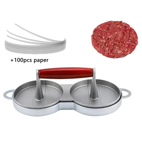 HYRI 2024: Aluminum Round Hamburger Meat Press - Patty Maker Mold for Perfectly Shaped Burgers
