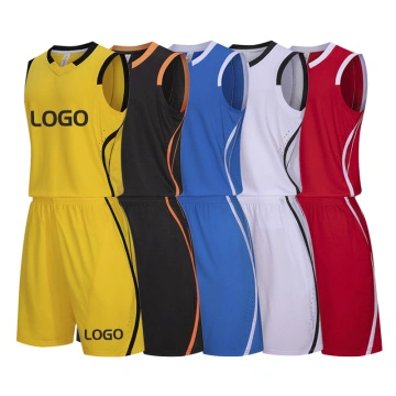 Wholesale Yellow Basketball Uniform Set OEM Sportswear Custom