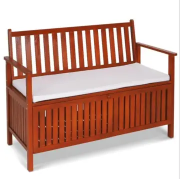 Wooden Park Bench with Storage - Outdoor Furniture