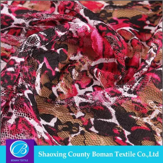 Textile supplier Top-end Elegant Print chemical lace fabric