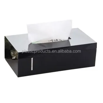 Affordable Plastic Black Tissue Box and Holders