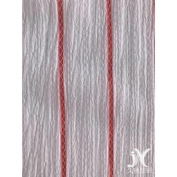 Tricot de tissu crêpe rayé blanc