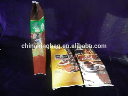 Flexible custom printing and lamination packaging back sealed coffee bag