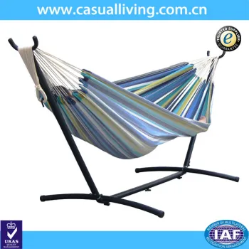 Double Hammock & Stand Combo With Portable Carrying Case