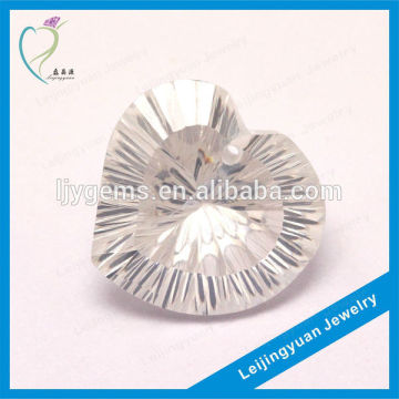 China special heart cut white millennium gemstone