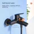 Classic Hot Cold Matte Black Bathroom Shower Faucet