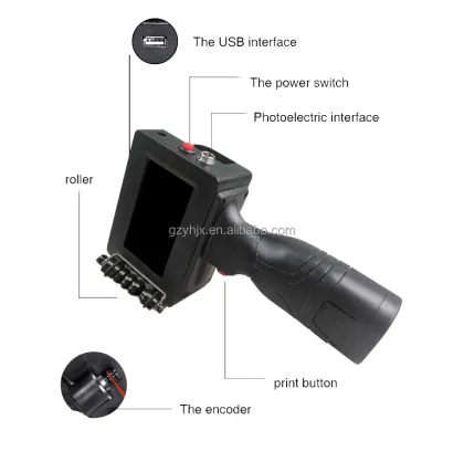 Handheld Inkjet Printer with 600DPI, Cartridge, and Label Printing