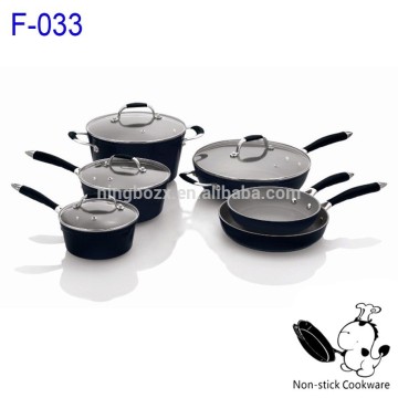 aluminum chefline ceramic coating cookware set stainless steel handle with silicon