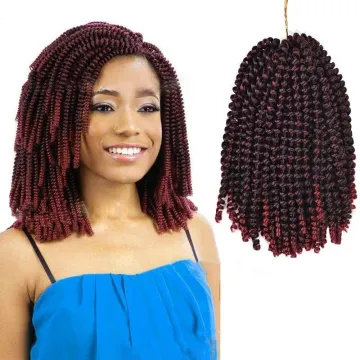 8inch Crochet Braids Jamaican Bounce Synthetic Braiding Hair Short Fluffy Afro Spring Twist Braids Hair Extensions