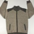 Men's Coarse Knitted Full-zippered Fleece-lined Sweater