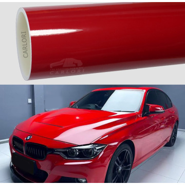 Vinil de envoltório de carro vermelho super gloss