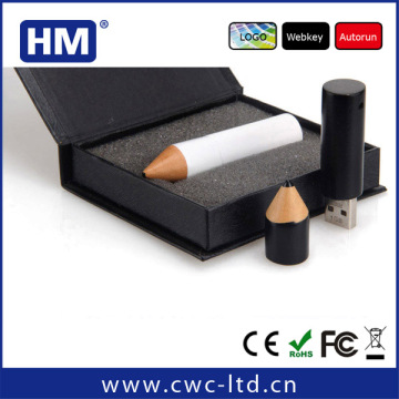 black color Wooden pencil shape bulk usb flash drive
