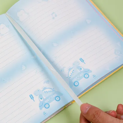 Cute Dinosaur Design High-End Diamond Notebook for Children