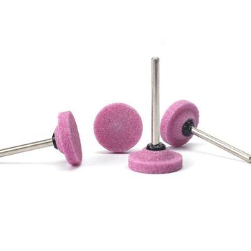 Flap-shape Polishing Head Vitrified Mounted Stone Grinding Head - OEM Acceptable, 3mm Shank, Pink