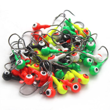 Đầu bán buôn đầu jig - móc mũi đầy màu sắc cho mồi câu cá