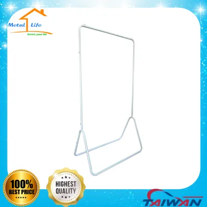 Metal clothes display rack and garment rack