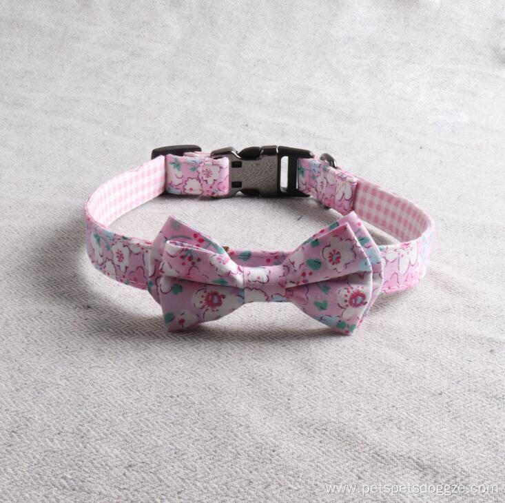 Wholesale Floral Luxury Pet Dog Bow Tie Collar