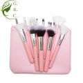 Pink Round Cosmetics Make -up Bruhes Set