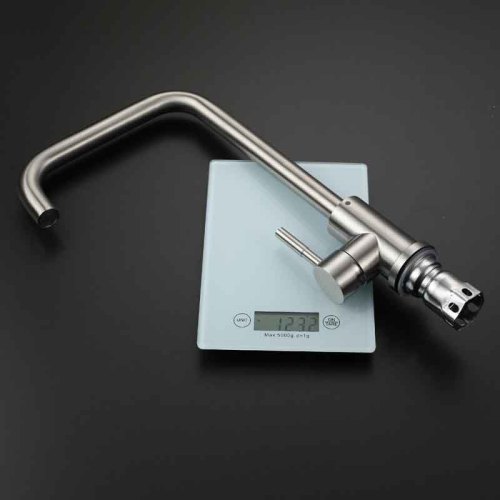 Stainless Steel Single Handle Brushed Kitchen Sink Faucet