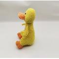 Hand-woven yellow duck plush comfort toy