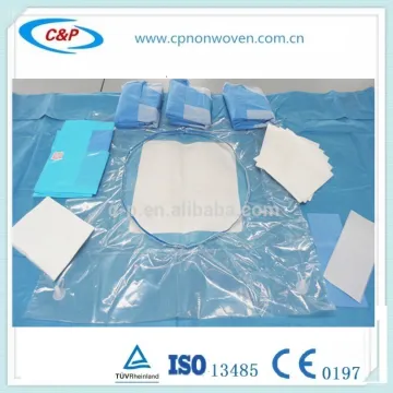 Disposable Surgical Caesarean Drapes Pack With Pouches with CE manufacturer