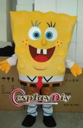 New Arrival SpongeBob SquarePants Mascot Costume for Halloween Fancy Dress Adult Size