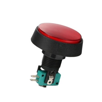 Máquina de juego Iluminada LED de plástico Interruptor de botón Rojo