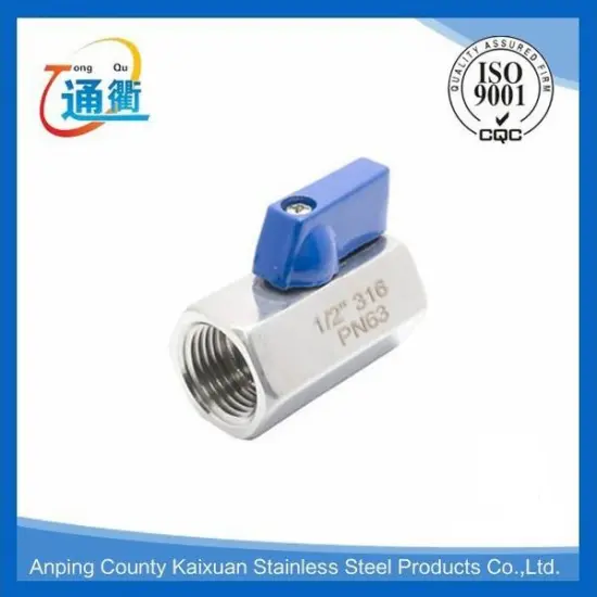 made in china casting stainless steel female npt mini ball valve