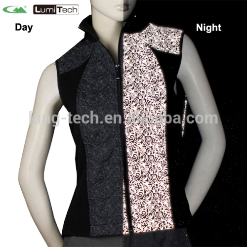 Grape Pattern Reflective Printing T/C Woven Print Fabric Reflective Waist Coat