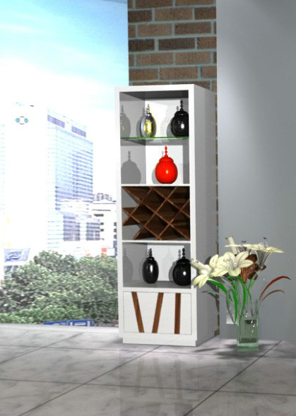 Modern White High Gloss Wine Wine Rack