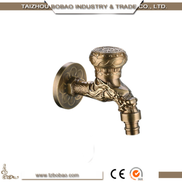 2015 Top Luxury Old Fashion Antique Bronze Brass Bibcock Garden Tap Basin Mixer Faucet Good Quality Royal Style
